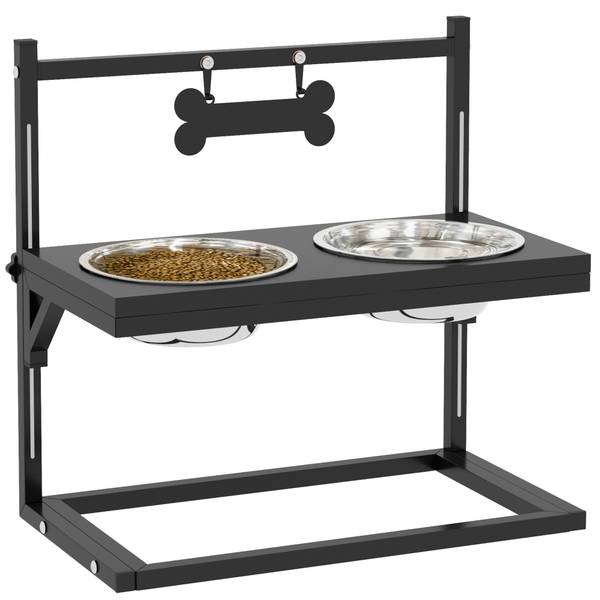 Futterschüssel D08-057V00BK Braun - Metall - 22 x 39 x 41 cm