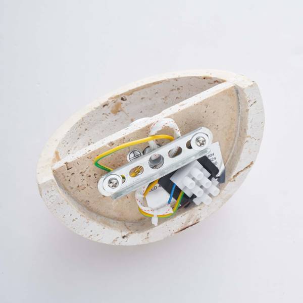 Wandleuchte Sève Beige - Metall - 15 x 7 x 7 cm