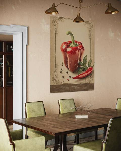 Wandbild paprika gemüse essen 40 x 60 cm