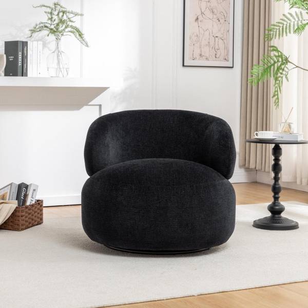 Drehsessel Max Anthrazit - Flachgewebe - Polyester