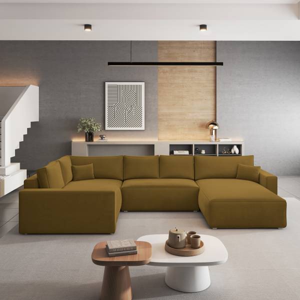 Ecksofa VELAMI M Gelb