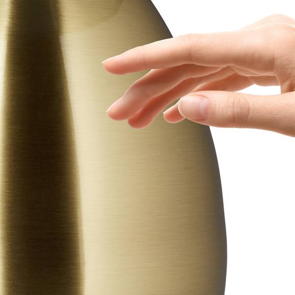 Touch Nachttischlampe gold Gold - Grün - Polyester - Eisen - 18 x 34 x 18 cm