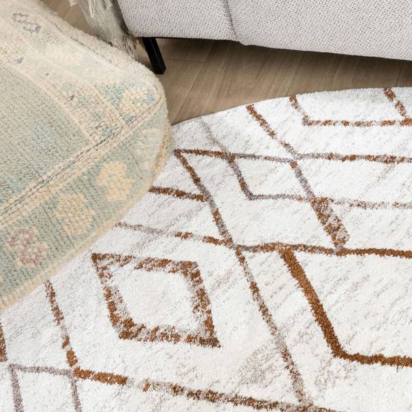 Teppich Blend Diamond Creme - 120 x 120 cm