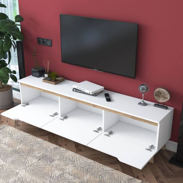 TV-Möbel D1 - 2472 Weiß - Holzwerkstoff - 35 x 49 x 180 cm