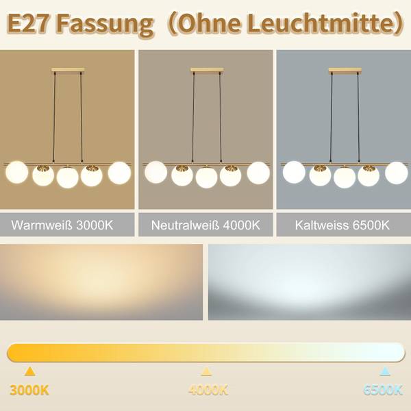Hanglamp Glaube II met 5 lichtbronnen 20 x 174 x 90 cm