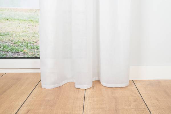 Schlaufengardine Breeze Weiß - Höhe: 245 cm