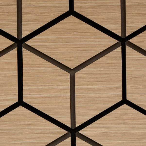 Panneau décoratif mural CLINT Beige - Bois manufacturé - 57 x 69 x 2 cm