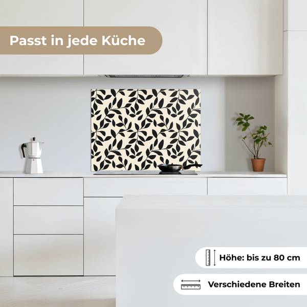 SPRITZSCHUTZ KÜCHE Blätter 70 x 55 cm