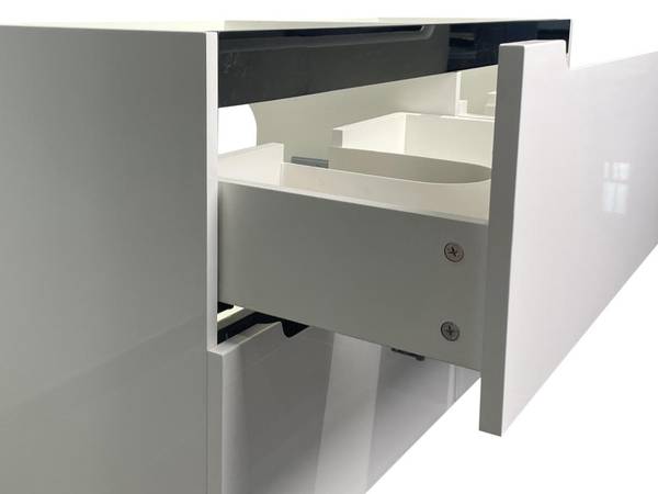 Waschbeckenunterschrank SELITA Weiß - Holz teilmassiv - 120 x 57 x 46 cm