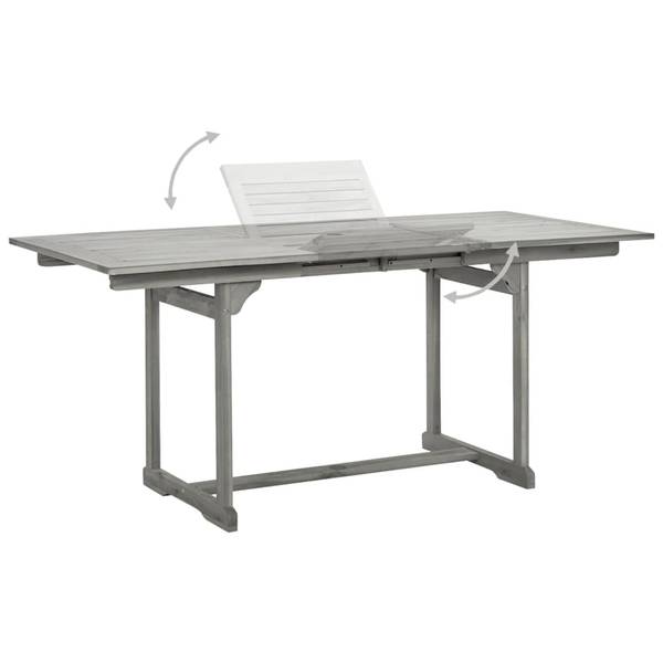 Garten Essgruppe 3011516 (7-teilig) Grau - Akazie - 57 x 111 x 69 cm