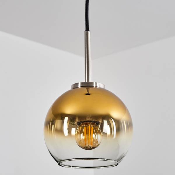 Deckenleuchte Cesaro Gold - Aluminium - Klarglas - 80 x 140 x 80 cm