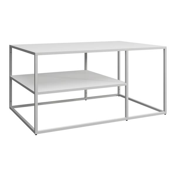 Salontafel Solund wit - 90 x 45 x 60 cm - metaal - mat gelakt
