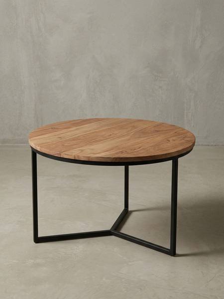 Couchtisch CEIRA mit Dreibeingestell Beige - Akazie - 60 x 38 x 60 cm