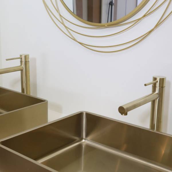 Waschtischarmatur Mischbatterie Luisa Gold - 22 x 26 cm