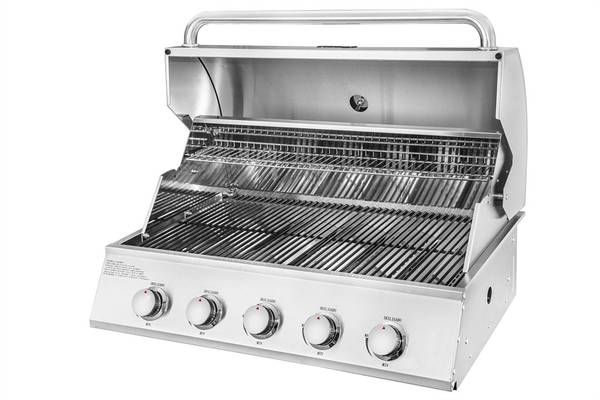 Gasgrill - Einbau-Edehlstahlgrill Silber - Edelstahl - 60 x 50 x 85 cm