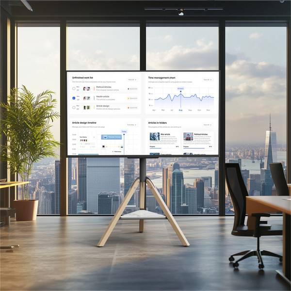 Support TV Aetheris Noir - Bois manufacturé - Métal - 90 x 130 x 90 cm