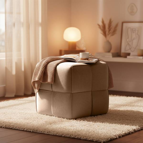 Sitzhocker Forinta Taupe