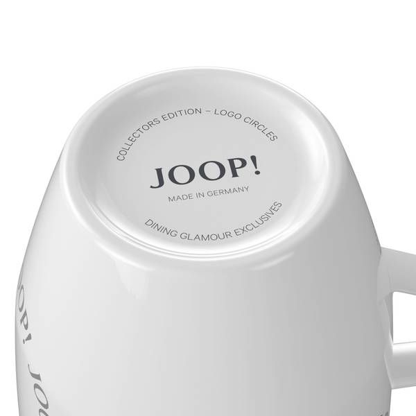 JOOP! DINING GLAMOUR MUG LOGO CIRCLES Weiß - Porzellan - 9 x 10 x 1 cm
