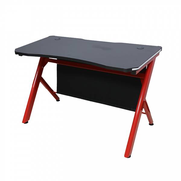 Schreibtisch HUAHJ004_A Rot - Holzwerkstoff - Holz teilmassiv - 120 x 76 x 60 cm
