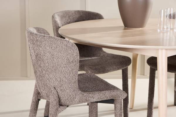 Essgruppe Flora 5-teilig Braun - Weiß - Holzwerkstoff - 120 x 75 x 120 cm