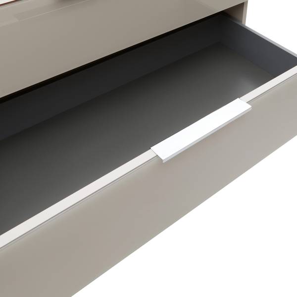 Lowboard SIENA Beige - Holzwerkstoff - Glas - 180 x 55 x 40 cm