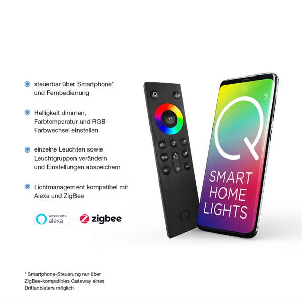 LED Pendellampe Q-FISHEYE Smart Home Silber - Aluminium - 17 x 120 x 99 cm