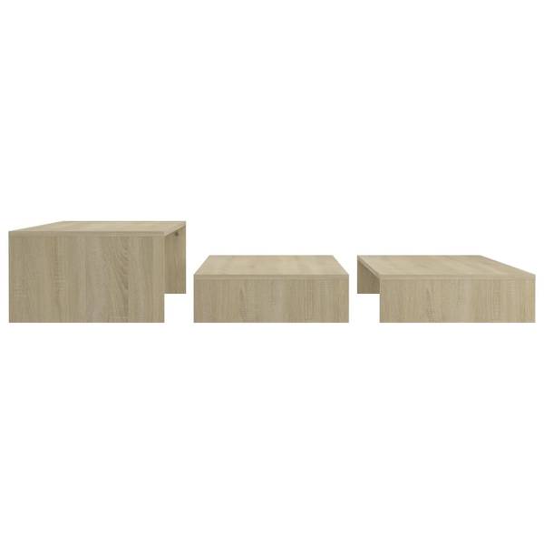 Table basse 3008006 3 pièces Marron - Bois manufacturé - 100 x 27 x 100 cm