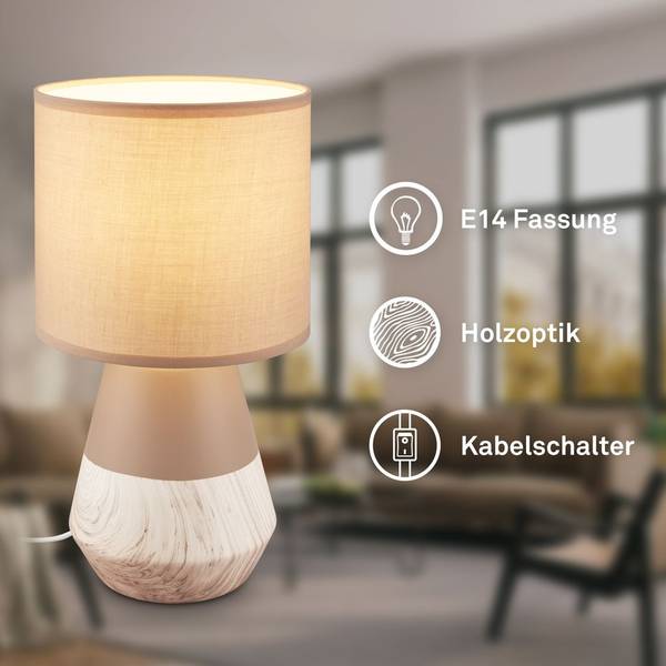 Tischlampen Linda 7701011 Beige