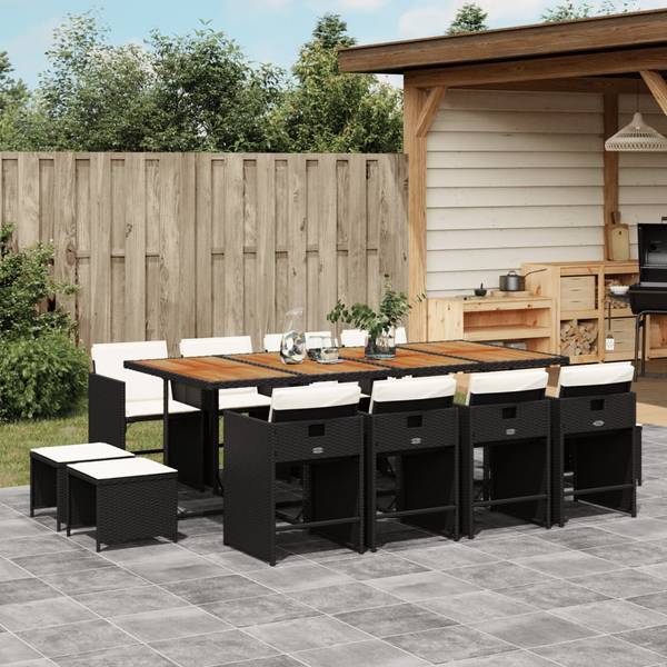 Tuinset 3033280-8 set van 13 zwart - crèmekleurig