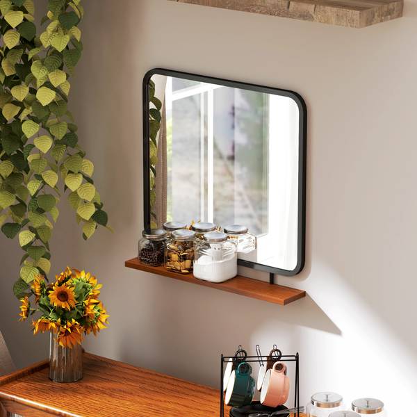 Wandspiegel CA38 Schwarz - Glas - 10 x 56 x 55 cm