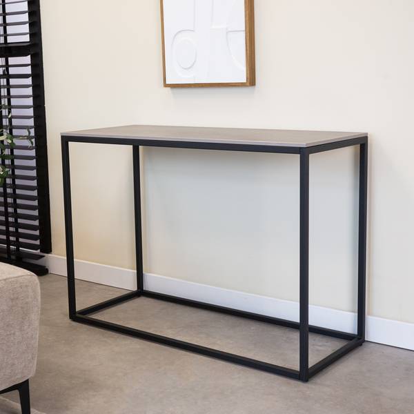 Schminktisch Fien Grey Marm Look 100x Grau - Kunststein - Stein - 100 x 70 x 40 cm