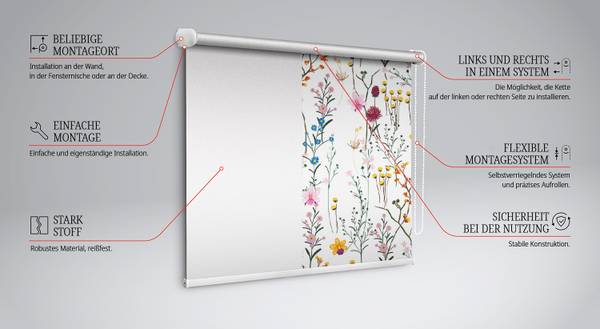 Rollo FLORET 90 x 140 cm