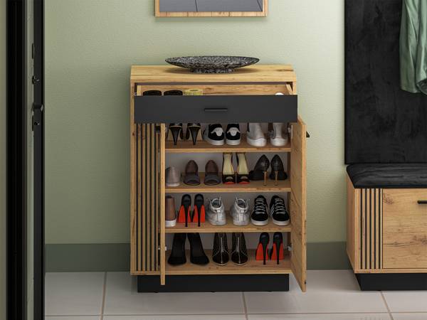 Sideboard Vasco Braun - Holzwerkstoff - 70 x 91 x 34 cm