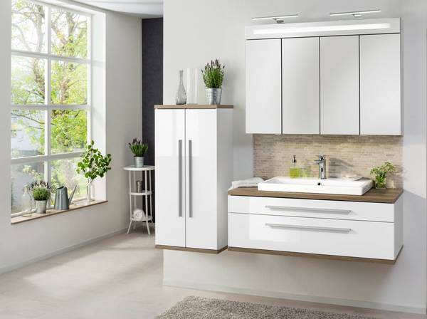 Midischrank Stanford Weiß Weiß - Holzwerkstoff - 52 x 108 x 39 cm