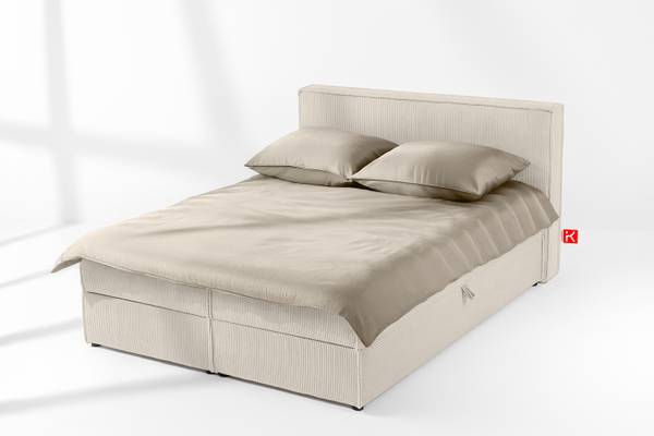 Boxspring ROTI ecru - Ligoppervlak breedte: 140 cm