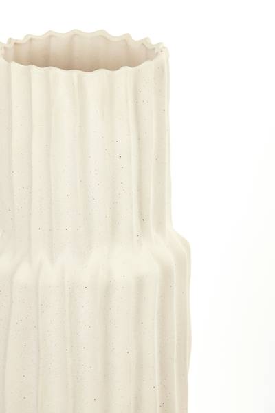 Vase Longa Weiß - Steingut - 21 x 73 x 21 cm