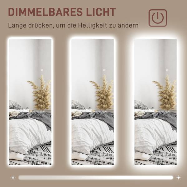 Ganzkörperspiegel 831-889V90CR Glas - 3 x 120 x 40 cm