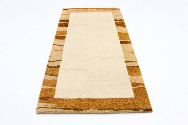 Handgeknüpft Wollteppich Beige - Wolle - 72 x 2 x 142 cm