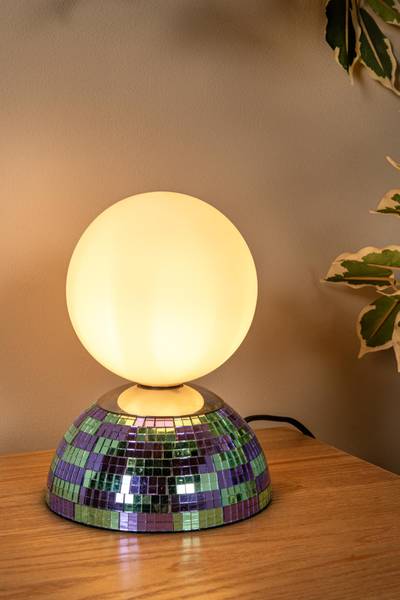 Tischlampe GLITZER Blau - Multicolor