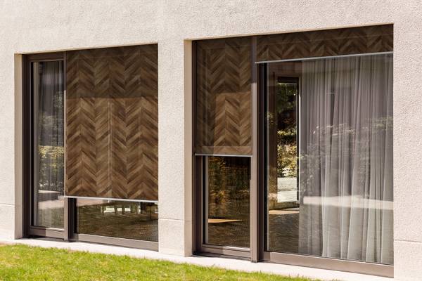 Außenrollo Lignum Tectum Braun - Textil - 40 x 180 x 1 cm
