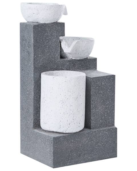 Gartenbrunnen NAGAMI Grau - Harz - 30 x 62 x 25 cm