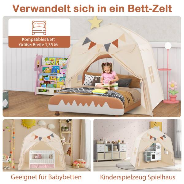 Kinder Spielzelt FB32470 Beige - Textil - 98 x 148 x 157 cm