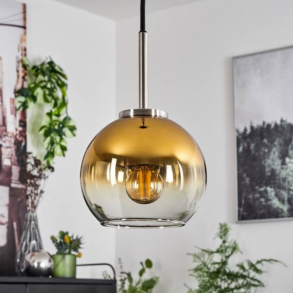 Deckenleuchte Cesaro Gold - Aluminium - Klarglas - 80 x 140 x 80 cm