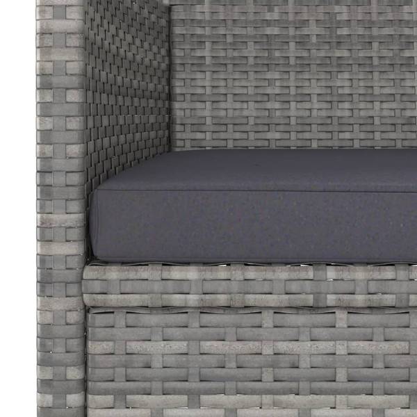 Gartenstuhl und Hocker 3011341(4-teilig) Grau
