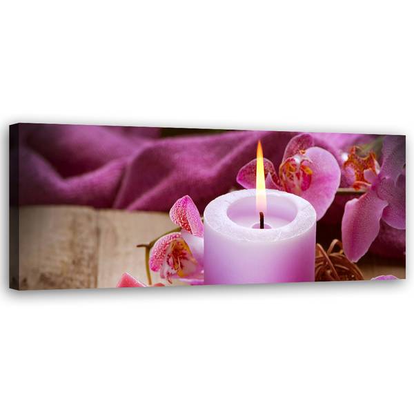 Tableau déco bougie zen spa 120 x 40 cm