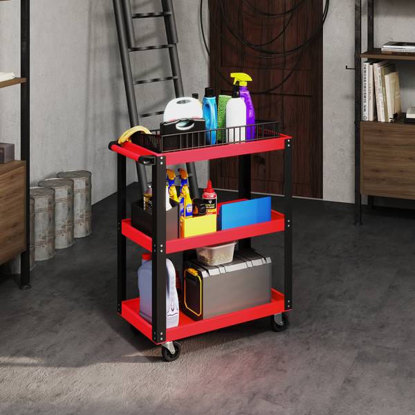 Werkzeugwagen B20-121V00RD Rot - Metall - 35 x 83 x 71 cm