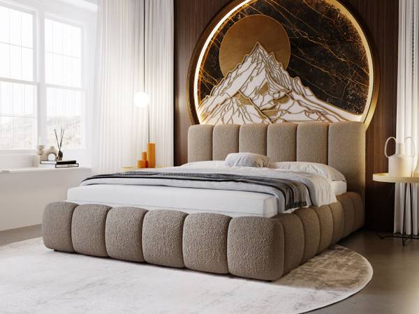 Polsterbett CLOUD Braun - Liegefläche Breite: 140 cm