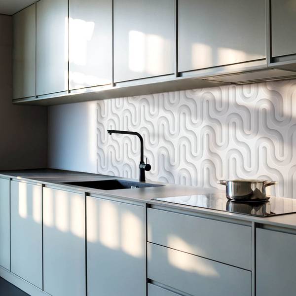 Fliesen Flora Welle 4er Set 50 x 50 cm