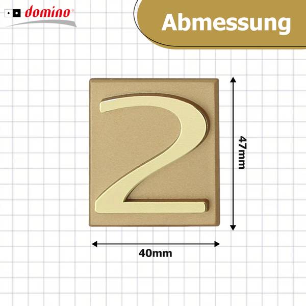 Hausnummer ZNAL Gold - Kunststoff - 40 x 47 x 1 cm