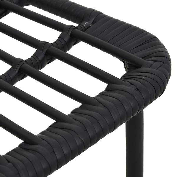 Garten-Essgruppe 3012986-4 (7-teilig) Schwarz - Polyethylen - 80 x 74 x 150 cm
